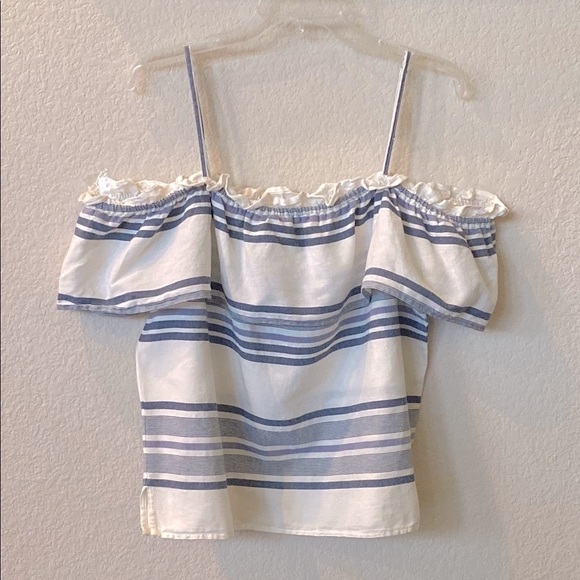 Splendid Striped Off-Shoulder Top with Adjustable Spaghetti Straps Size XL - Picture 2 of 11